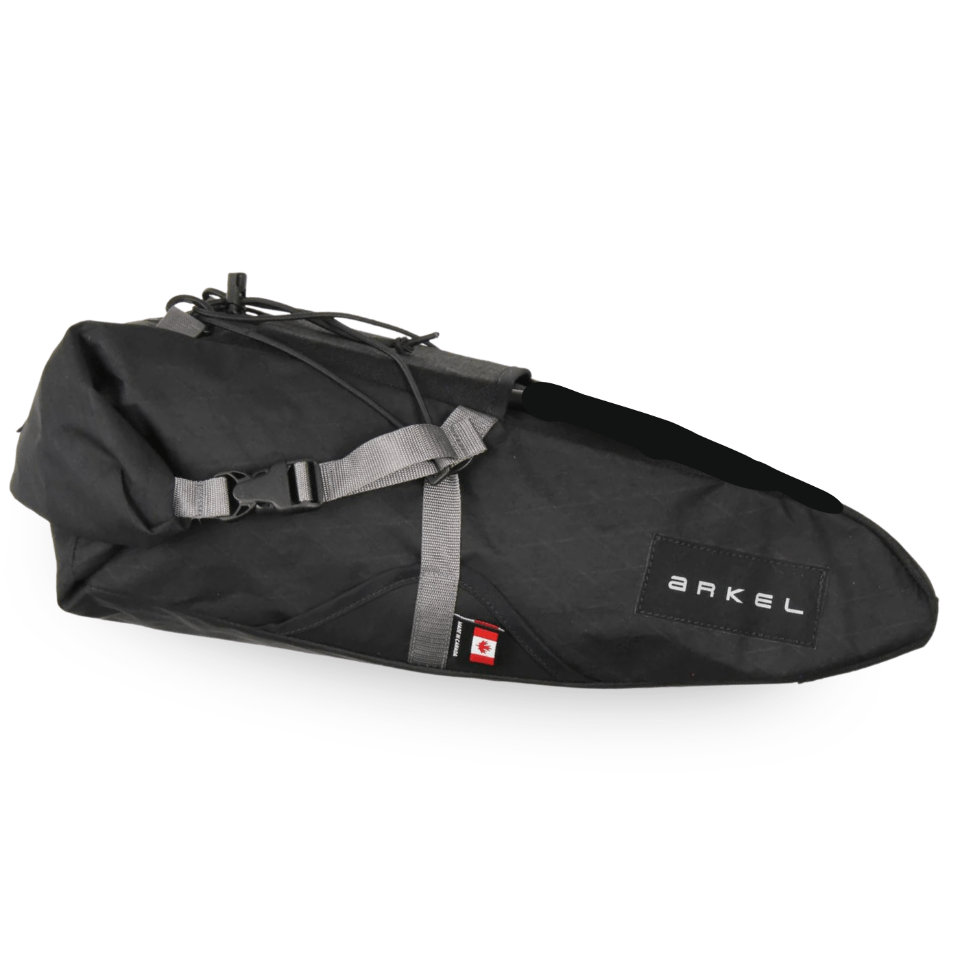 Arkel Bike Bags Large (15 L) / XPac Black Seatpacker Bag - WITHOUT Hanger