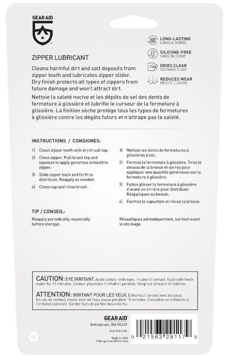gear aid zipper lubricant Arkel Repair Kit