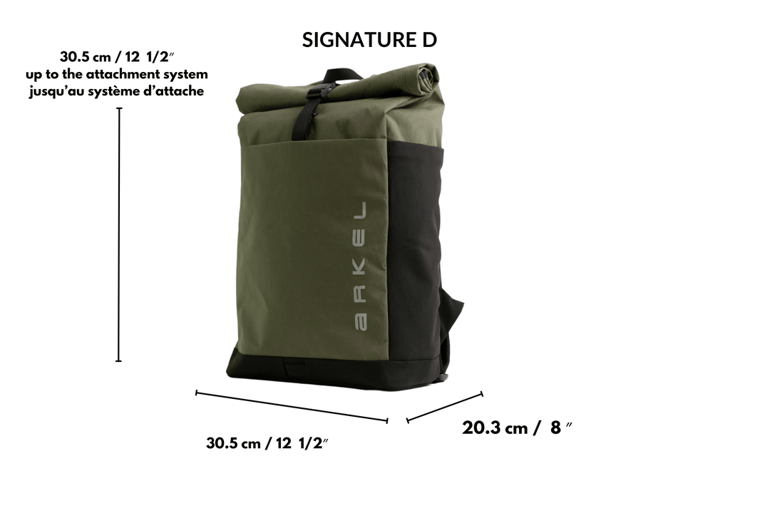 Arkel Signature D - Rolltop Backpack - 22 L – Arkel Bike Bags