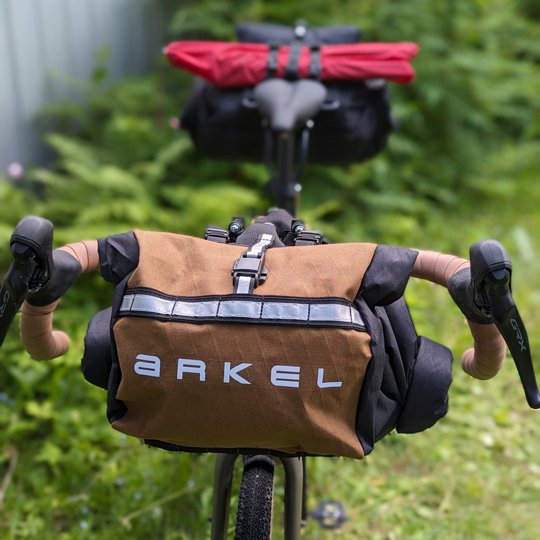 Front Bar Bag Gravel Arkel Rollpacker Front Bikepacking Bag