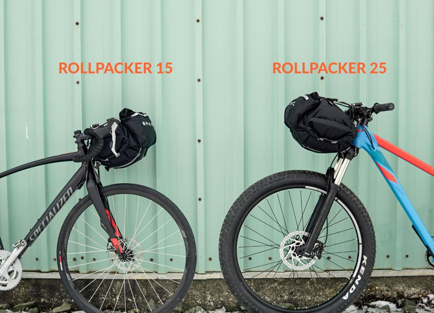Rollpacker Avant - Ensemble. Sac et support Bikepacking